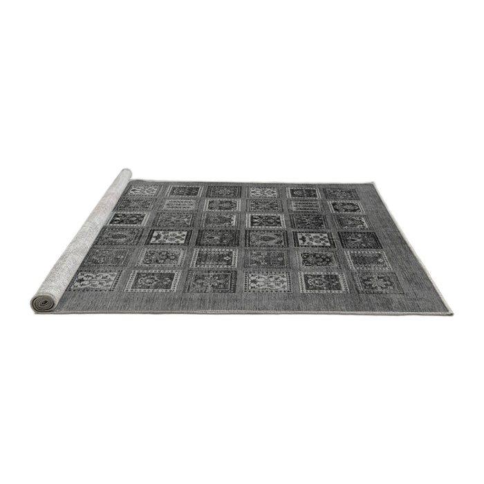 Sideview of Machine Washable Abstract Gray Modern Rug, wshabs3996gry