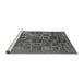 Sideview of Machine Washable Abstract Gray Modern Rug, wshabs3996gry