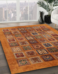 Abstract Orange Modern Rug, abs3996