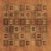 Square Abstract Brown Modern Rug, abs3996brn