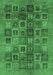 Machine Washable Abstract Emerald Green Modern Area Rugs, wshabs3996emgrn