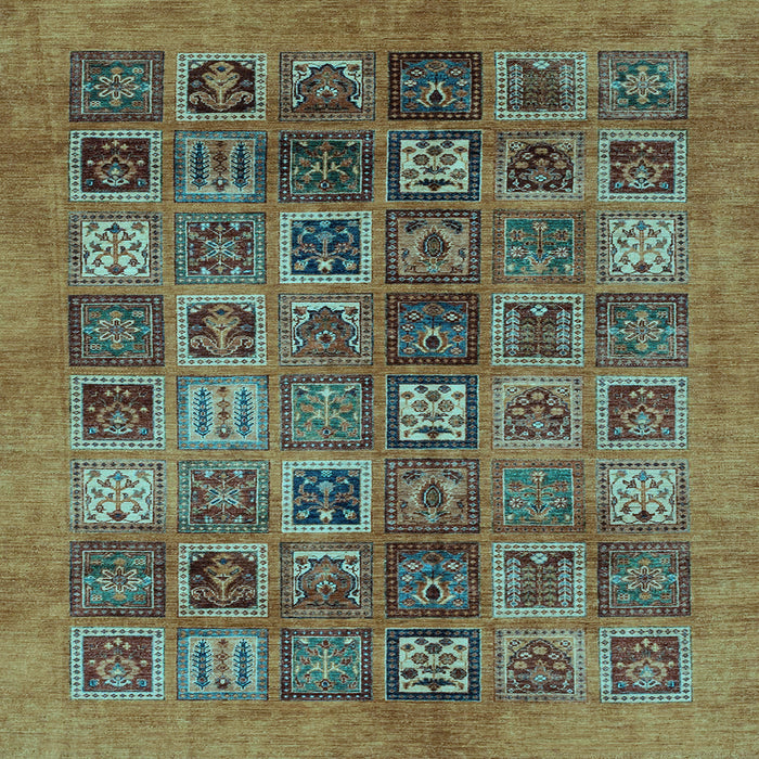 Square Machine Washable Abstract Light Blue Modern Rug, wshabs3996lblu