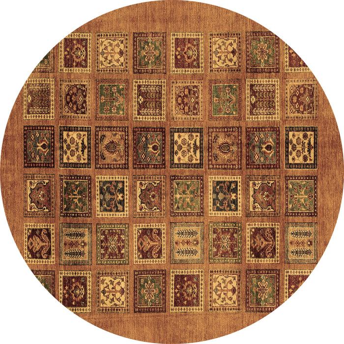 Round Machine Washable Abstract Brown Modern Rug, wshabs3996brn