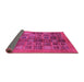 Sideview of Abstract Pink Modern Rug, abs3996pnk