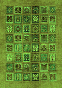 Abstract Green Modern Rug, abs3996grn