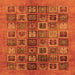 Square Abstract Orange Modern Rug, abs3996org