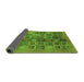 Sideview of Abstract Green Modern Rug, abs3996grn