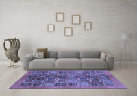 Machine Washable Abstract Blue Modern Rug, wshabs3996blu