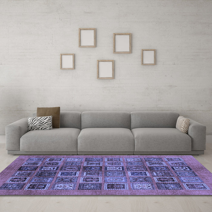Machine Washable Abstract Blue Modern Rug in a Living Room, wshabs3996blu