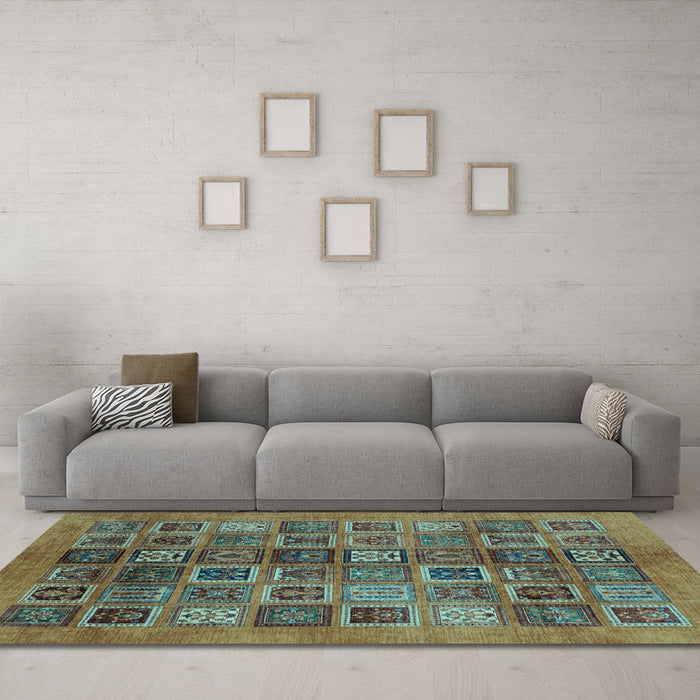 Machine Washable Abstract Light Blue Modern Rug in a Living Room, wshabs3996lblu