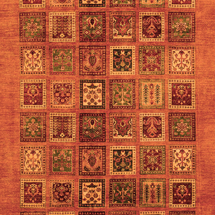 Machine Washable Abstract Orange Modern Area Rugs, wshabs3996org