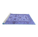 Sideview of Machine Washable Abstract Blue Modern Rug, wshabs3997blu