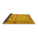 Sideview of Abstract Yellow Modern Rug, abs3997yw