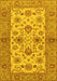 Machine Washable Abstract Yellow Modern Rug, wshabs3997yw