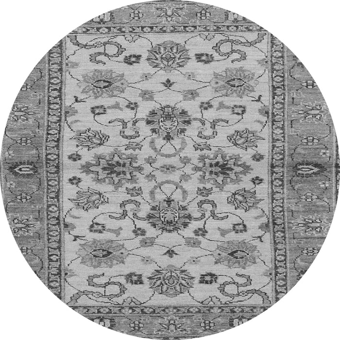 Round Abstract Gray Modern Rug, abs3997gry