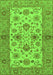 Machine Washable Abstract Green Modern Area Rugs, wshabs3997grn