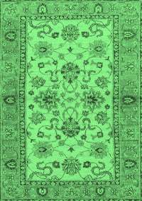 Abstract Emerald Green Modern Rug, abs3997emgrn