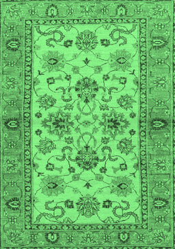 Abstract Emerald Green Modern Rug, abs3997emgrn