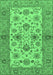 Machine Washable Abstract Emerald Green Modern Area Rugs, wshabs3997emgrn