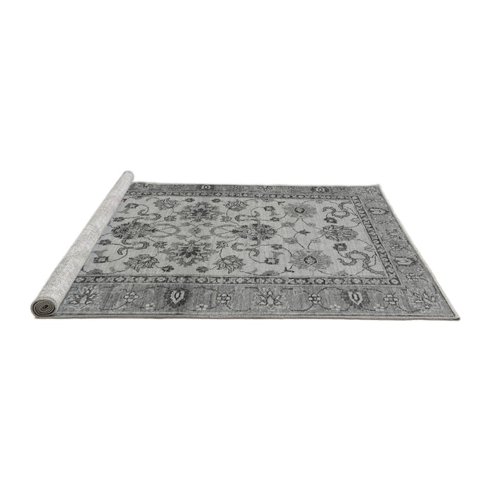 Sideview of Machine Washable Abstract Gray Modern Rug, wshabs3997gry