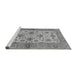 Sideview of Machine Washable Abstract Gray Modern Rug, wshabs3997gry