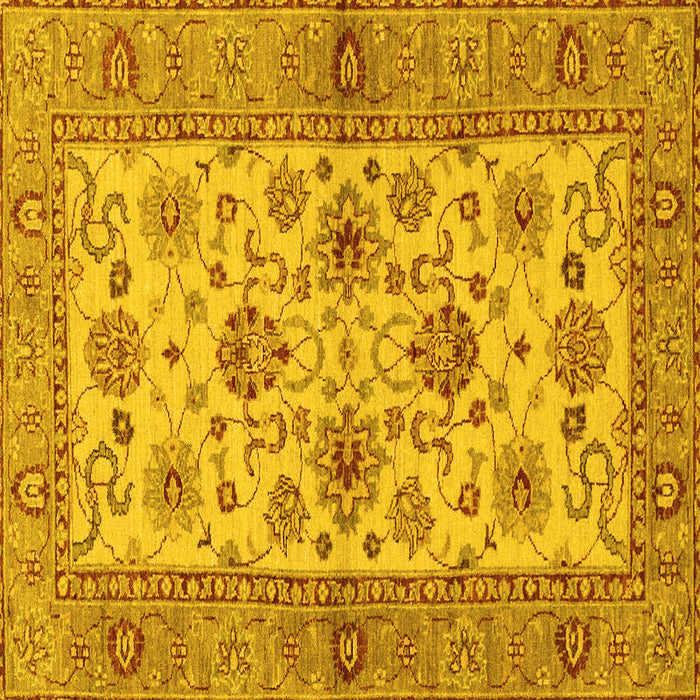 Square Abstract Yellow Modern Rug, abs3997yw