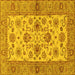 Square Abstract Yellow Modern Rug, abs3997yw