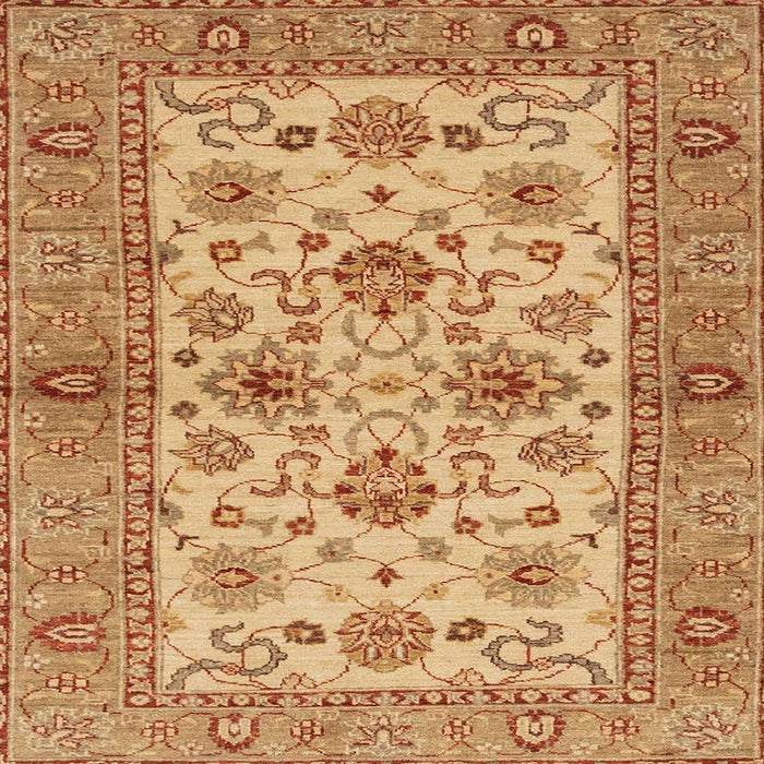 Square Machine Washable Abstract Orange Rug, wshabs3997