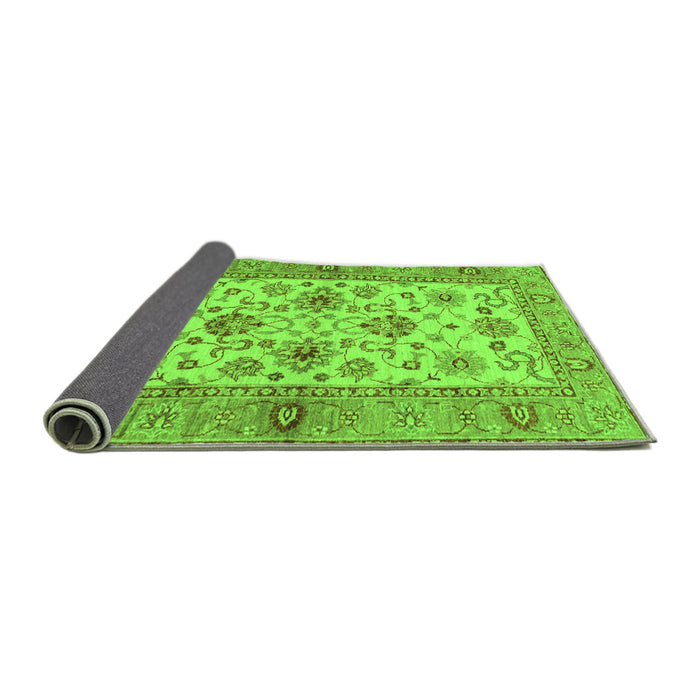 Sideview of Abstract Green Modern Rug, abs3997grn