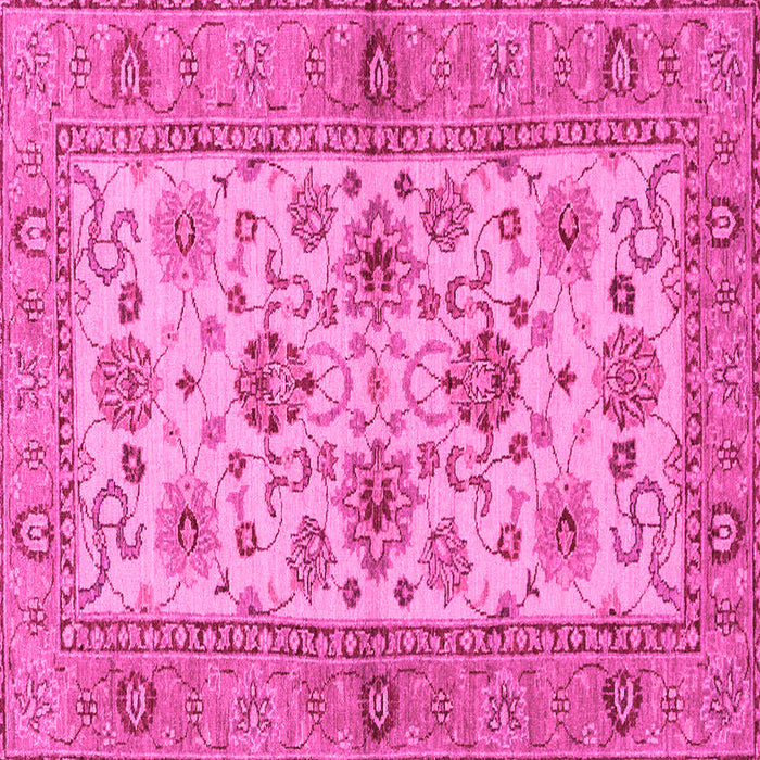 Square Machine Washable Abstract Pink Modern Rug, wshabs3997pnk