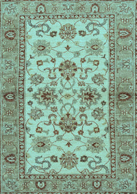 Abstract Light Blue Modern Rug, abs3997lblu