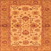 Square Abstract Orange Modern Rug, abs3997org