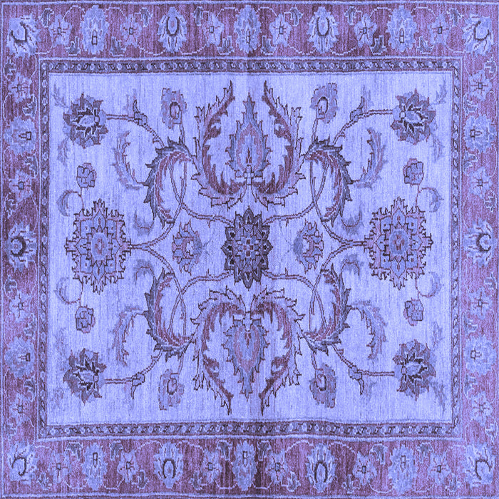 Square Abstract Blue Modern Rug, abs3998blu