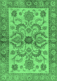 Abstract Emerald Green Modern Rug, abs3998emgrn