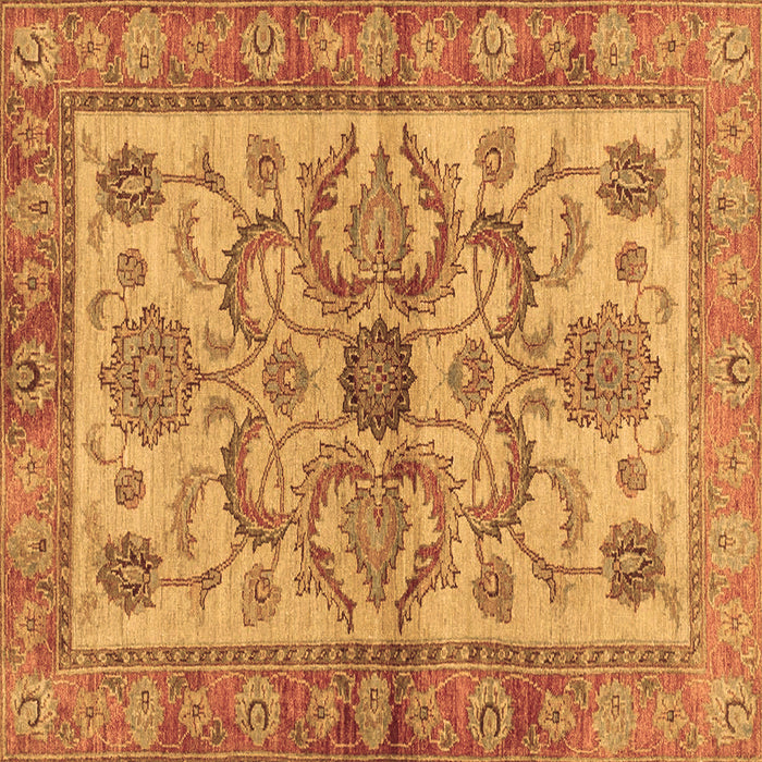 Square Abstract Brown Modern Rug, abs3998brn