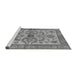 Sideview of Machine Washable Abstract Gray Modern Rug, wshabs3998gry