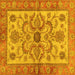 Square Abstract Yellow Modern Rug, abs3998yw