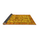 Sideview of Abstract Yellow Modern Rug, abs3998yw