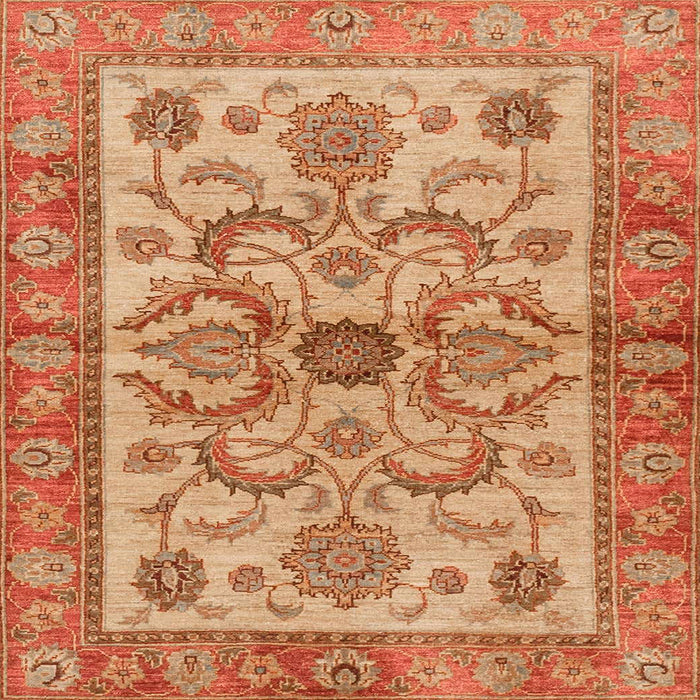 Square Abstract Orange Modern Rug, abs3998