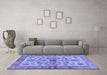 Machine Washable Abstract Blue Modern Rug in a Living Room, wshabs3998blu