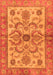 Machine Washable Abstract Orange Modern Area Rugs, wshabs3998org