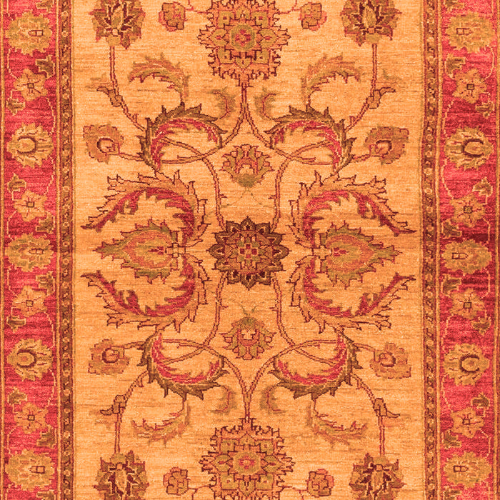 Machine Washable Abstract Orange Modern Area Rugs, wshabs3998org