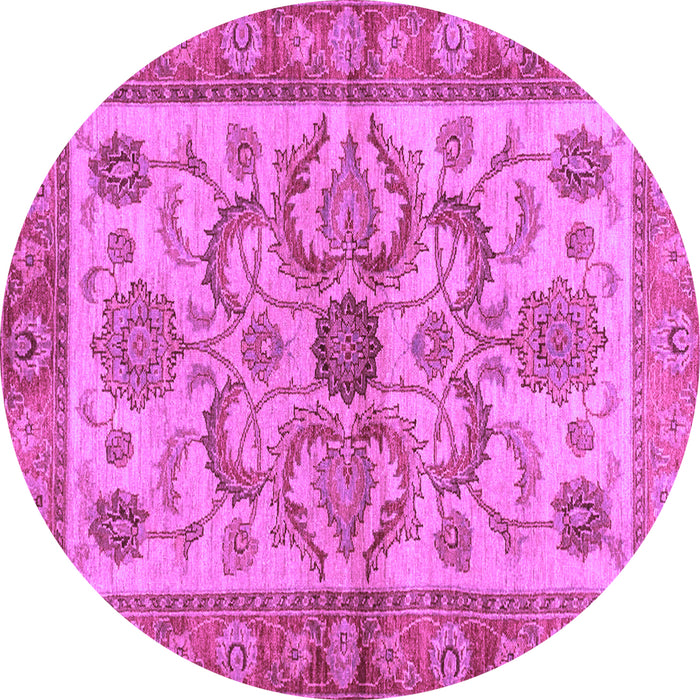 Round Machine Washable Abstract Purple Modern Area Rugs, wshabs3998pur