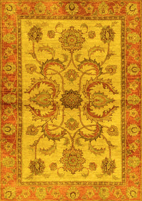 Abstract Yellow Modern Rug, abs3998yw