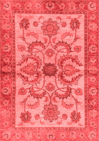 Abstract Red Modern Rug, abs3998red