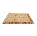 Sideview of Machine Washable Abstract Orange Rug, wshabs3999