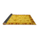 Sideview of Abstract Yellow Modern Rug, abs3999yw