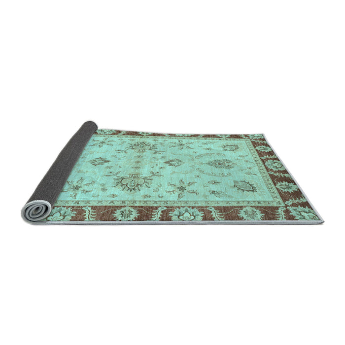 Sideview of Abstract Light Blue Modern Rug, abs3999lblu