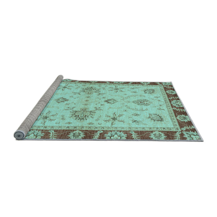 Sideview of Machine Washable Abstract Light Blue Modern Rug, wshabs3999lblu