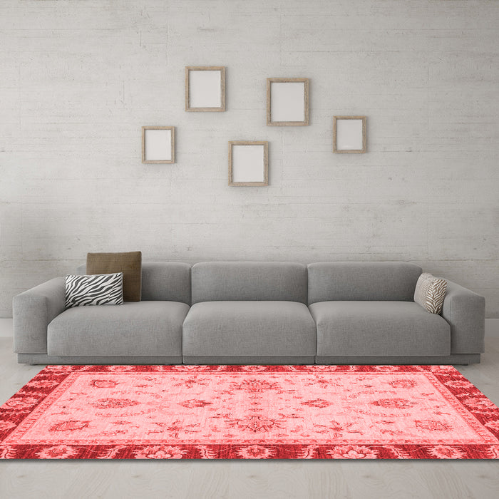 Modern Red Washable Rugs